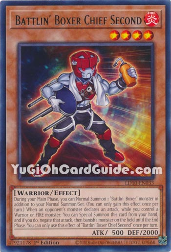 Yu-Gi-Oh Card: Battlin' Boxer Chief Second