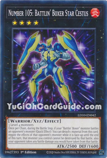 Yu-Gi-Oh Card: Number 105: Battlin' Boxer Star Cestus