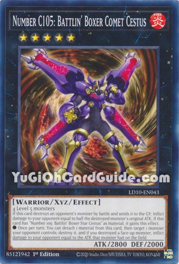 Yu-Gi-Oh Card: Number C105: Battlin' Boxer Comet Cestus
