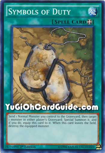 Yu-Gi-Oh Card: Symbols of Duty