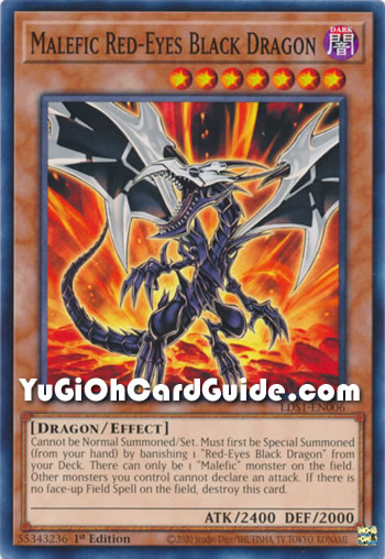 Yu-Gi-Oh Card: Malefic Red-Eyes B. Dragon
