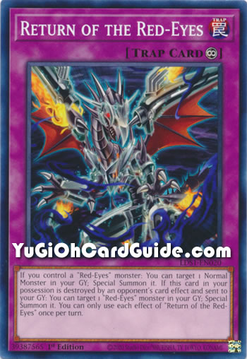 Yu-Gi-Oh Card: Return of the Red-Eyes