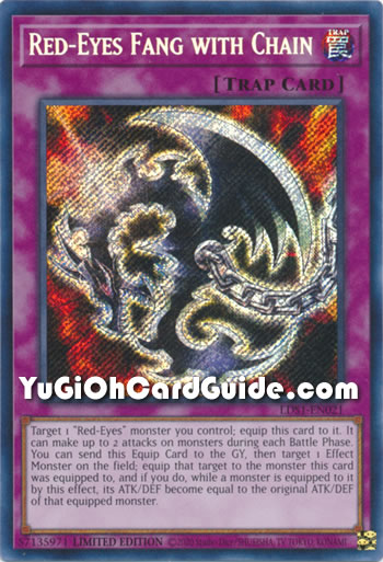 Yu-Gi-Oh Card: Red-Eyes Fang with Chain