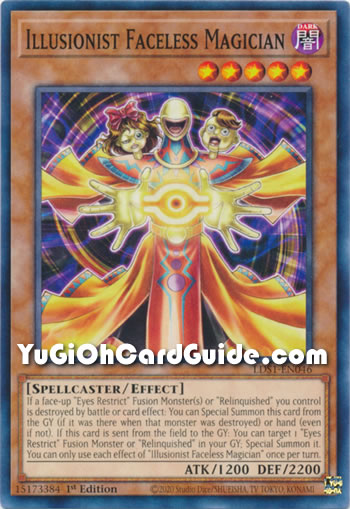 Yu-Gi-Oh Card: Illusionist Faceless Magician