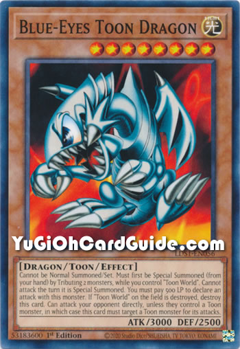 Yu-Gi-Oh Card: Blue-Eyes Toon Dragon