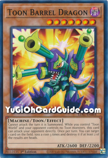 Yu-Gi-Oh Card: Toon Barrel Dragon