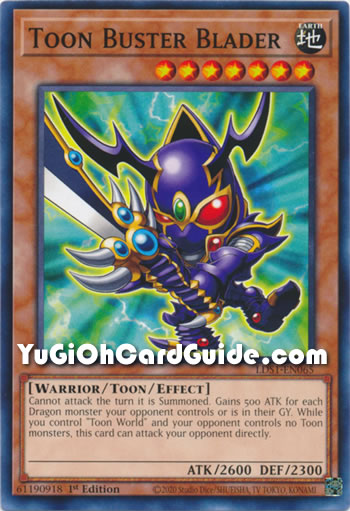 Yu-Gi-Oh Card: Toon Buster Blader