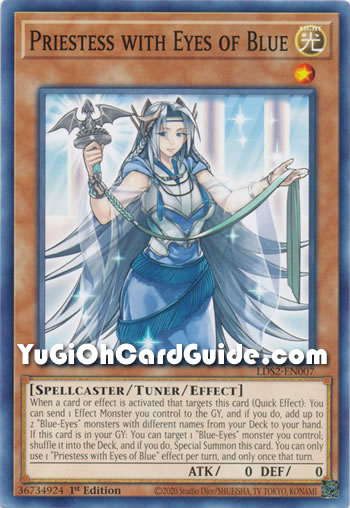 Yu-Gi-Oh Card: Priestess with Eyes of Blue