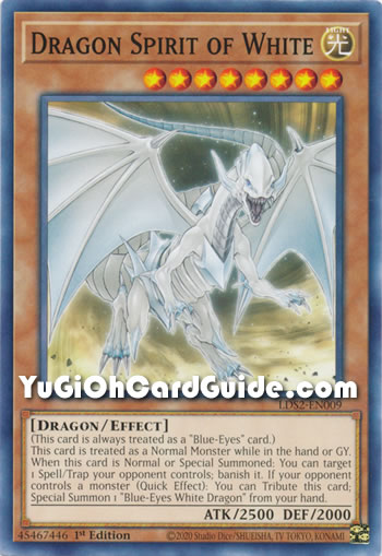 Yu-Gi-Oh Card: Dragon Spirit of White