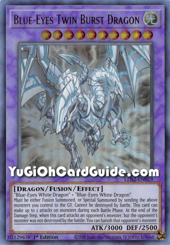 Yu-Gi-Oh Card: Blue-Eyes Twin Burst Dragon