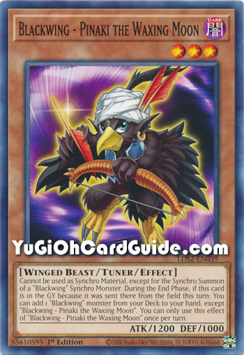 Yu-Gi-Oh Card: Blackwing - Pinaki the Waxing Moon