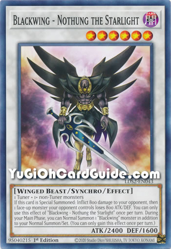 Yu-Gi-Oh Card: Blackwing - Nothung the Starlight