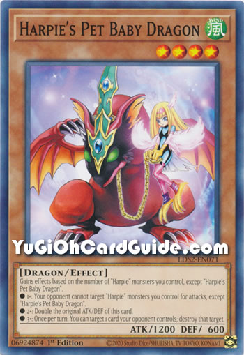 Yu-Gi-Oh Card: Harpie's Pet Baby Dragon