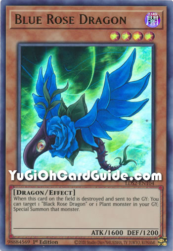 Yu-Gi-Oh Card: Blue Rose Dragon