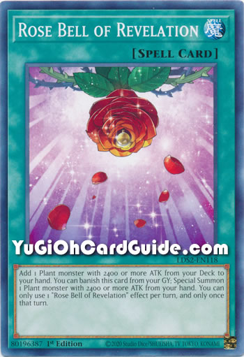 Yu-Gi-Oh Card: Rose Bell of Revelation