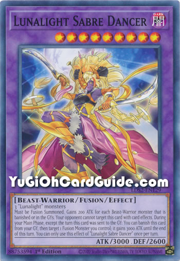 Yu-Gi-Oh Card: Lunalight Sabre Dancer