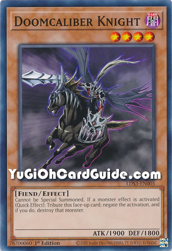 Yu-Gi-Oh Card: Doomcaliber Knight