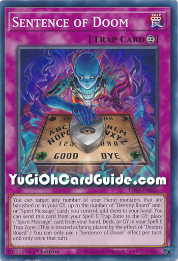 Yu-Gi-Oh Card: Sentence of Doom