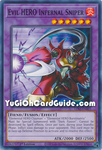 Yu-Gi-Oh Card: Evil HERO Infernal Sniper