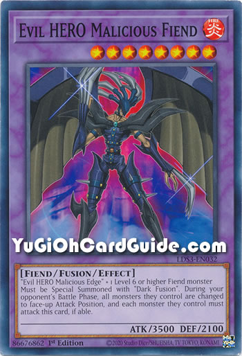 Yu-Gi-Oh Card: Evil HERO Malicious Fiend