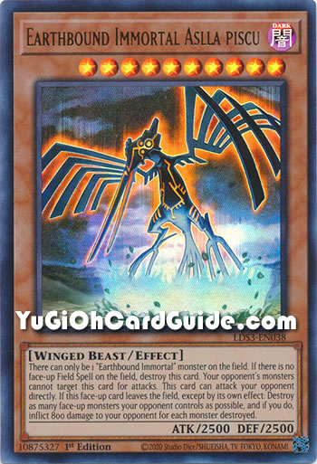 Yu-Gi-Oh Card: Earthbound Immortal Aslla Piscu