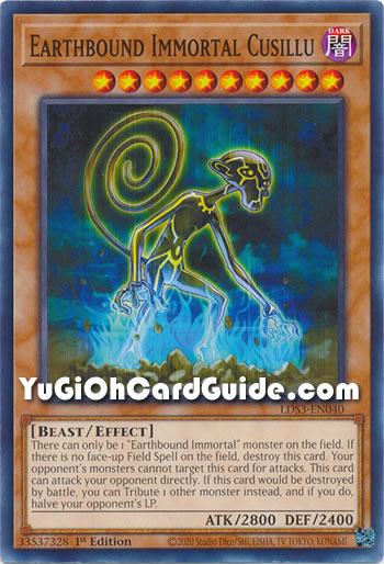 Yu-Gi-Oh Card: Earthbound Immortal Cusillu