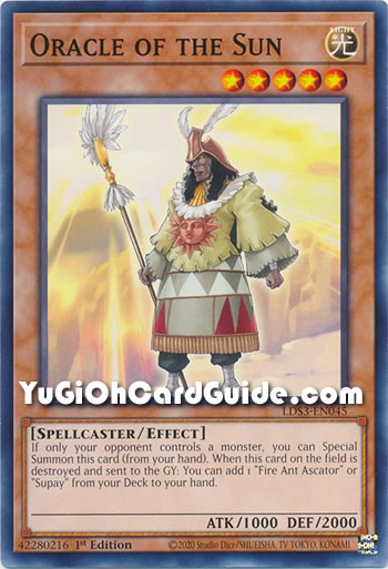 Yu-Gi-Oh Card: Oracle of the Sun
