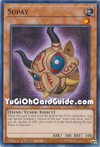 Yu-Gi-Oh Card: Supay