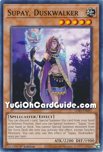 Yu-Gi-Oh Card: Supay, Duskwalker