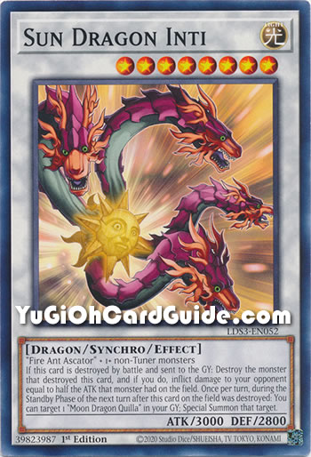 Yu-Gi-Oh Card: Sun Dragon Inti