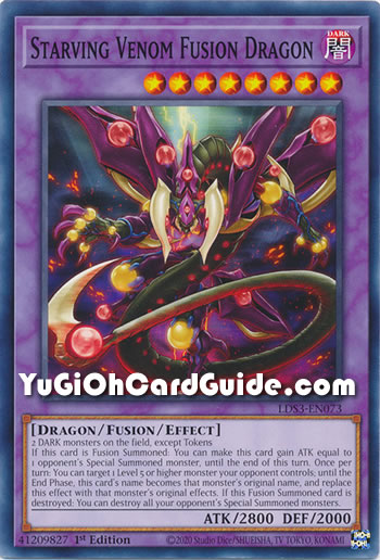 Yu-Gi-Oh Card: Starving Venom Fusion Dragon