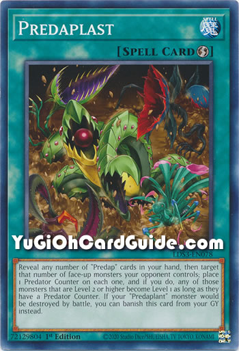 Yu-Gi-Oh Card: Predaplast