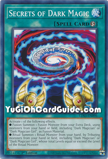 Yu-Gi-Oh Card: Secrets of Dark Magic
