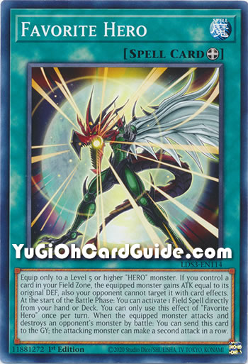 Yu-Gi-Oh Card: Favorite Hero