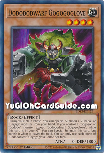 Yu-Gi-Oh Card: Dodododwarf Gogogoglove