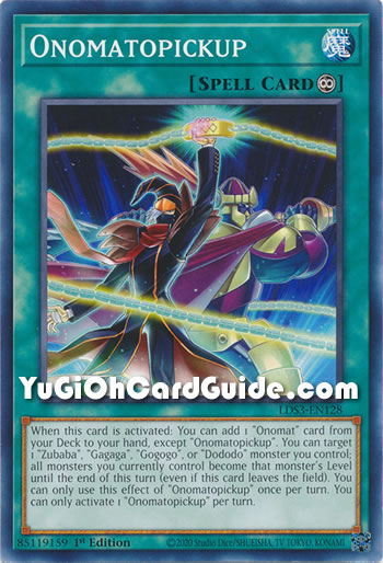 Yu-Gi-Oh Card: Onomatopickup