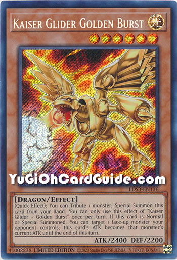 Yu-Gi-Oh Card: Kaiser Glider - Golden Burst