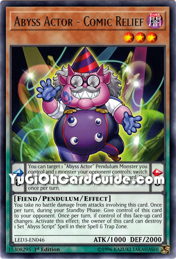 Yu-Gi-Oh Card: Abyss Actor - Comic Relief