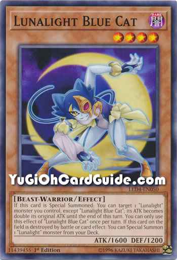 Yu-Gi-Oh Card: Lunalight Blue Cat