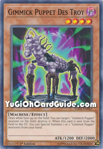 Yu-Gi-Oh Card: Gimmick Puppet Des Troy