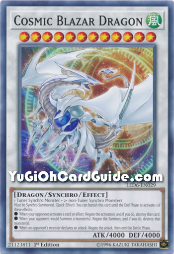 Yu-Gi-Oh Card: Cosmic Blazar Dragon