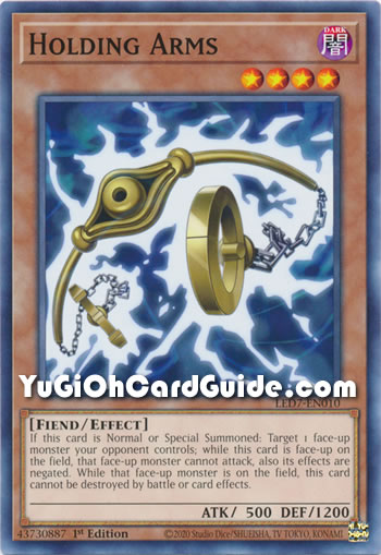 Yu-Gi-Oh Card: Holding Arms