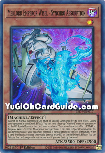 Yu-Gi-Oh Card: Meklord Emperor Wisel - Synchro Absorption
