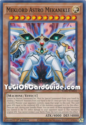 Yu-Gi-Oh Card: Meklord Astro Mekanikle
