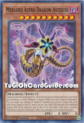 Yu-Gi-Oh Card: Meklord Astro Dragon Asterisk