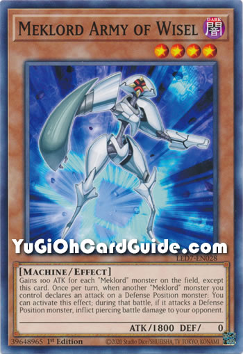Yu-Gi-Oh Card: Meklord Army of Wisel