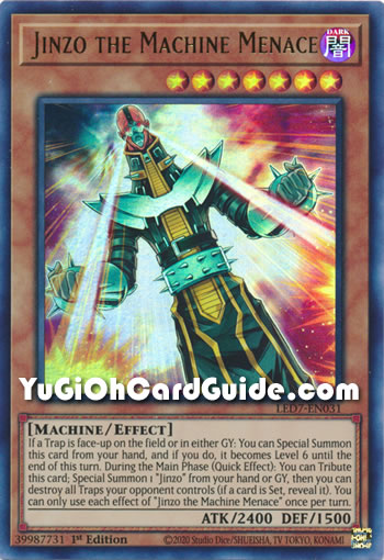 Yu-Gi-Oh Card: Jinzo the Machine Menace