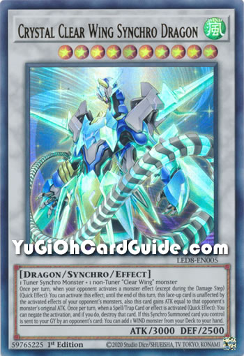 Yu-Gi-Oh Card: Crystal Clear Wing Synchro Dragon