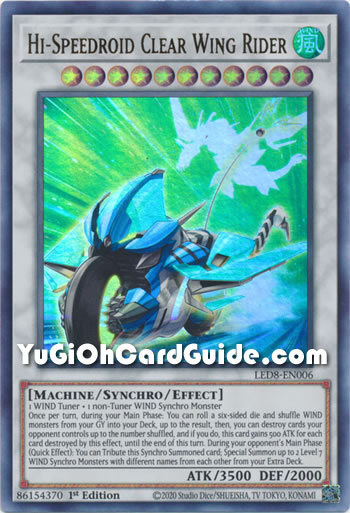 Yu-Gi-Oh Card: Hi-Speedroid Clear Wing Rider