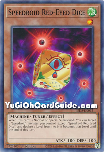 Yu-Gi-Oh Card: Speedroid Red-Eyed Dice